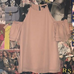 Pink off the shoulder blouse